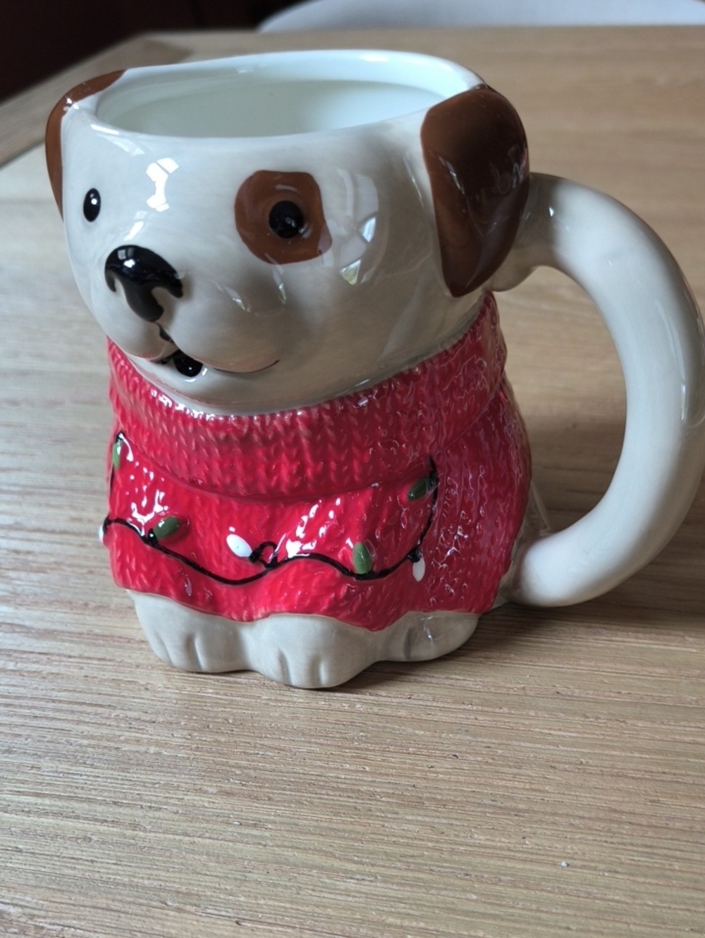 St. Nicholas Square Christmas Holiday Dog Mug 16oz Figural Ceramic
